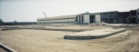 The Abu Dhabi Men's College site on Al Saada Street during construction
