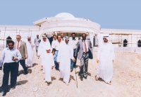 H.E. Sheikh Nahayan Mabarak Al Nahayan inspects construction at the Sharjah Colleges